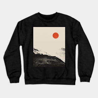 Red moon Minimal landscape 9 Crewneck Sweatshirt